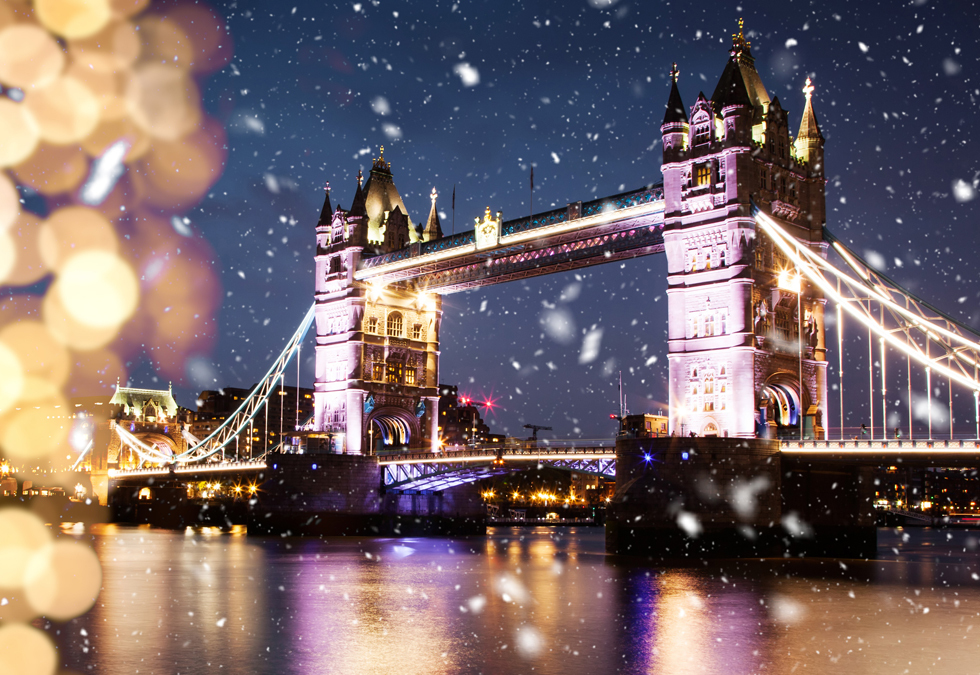 Scene of London at Christmas